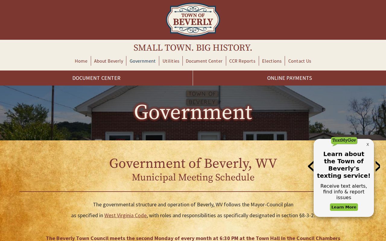 Beverly town government source for Beverly criminal record routing