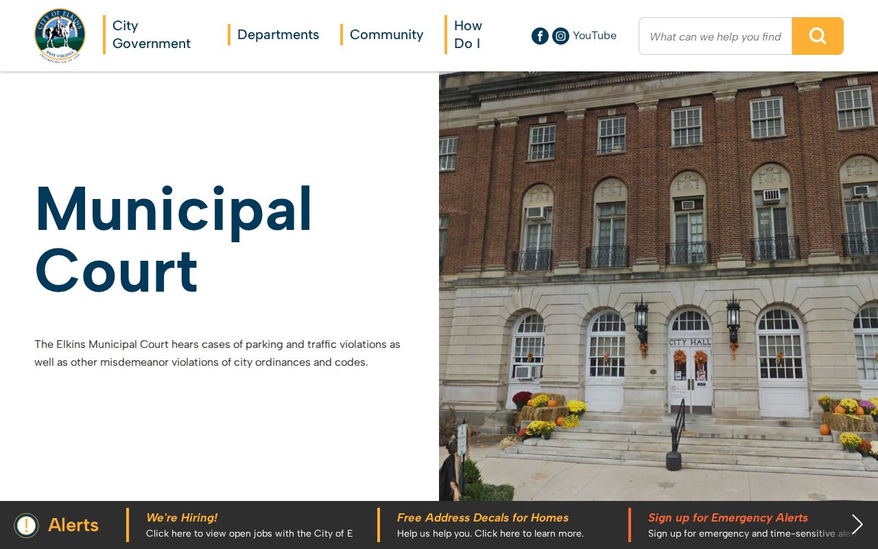 Elkins Municipal Court criminal and ordinance record source