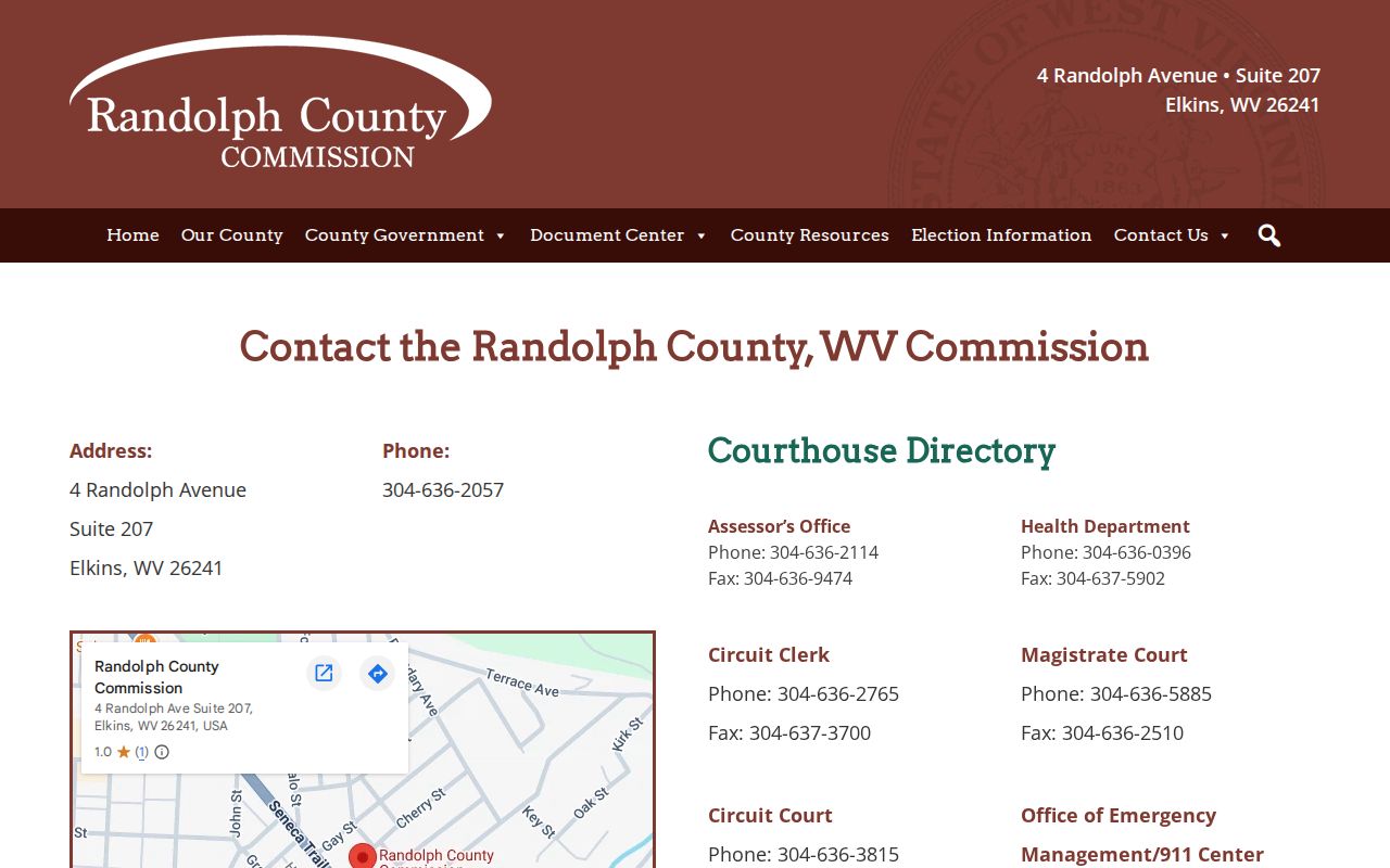 Randolph County criminal record office directory