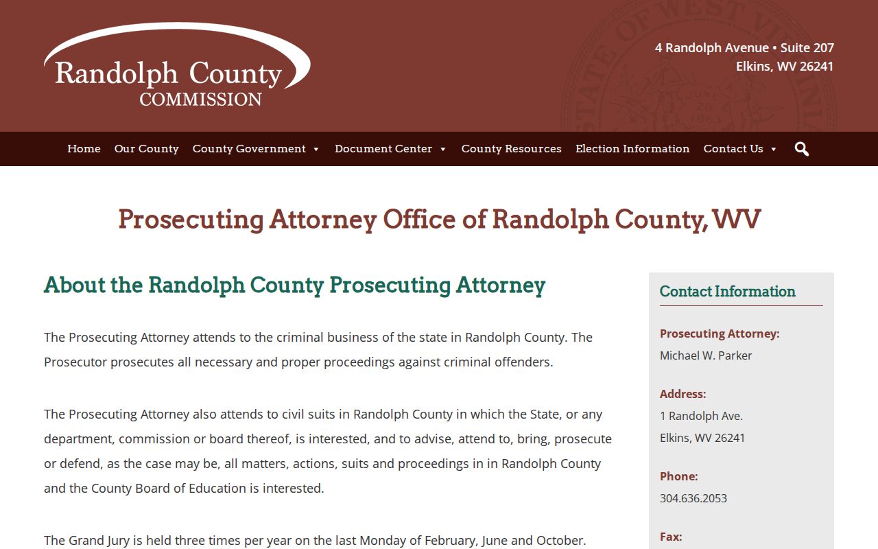 Randolph County criminal filings and prosecutor record guidance