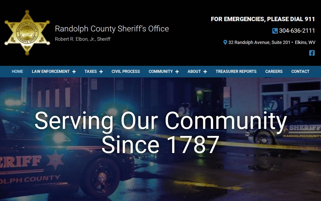 Randolph County Sheriff criminal history services homepage